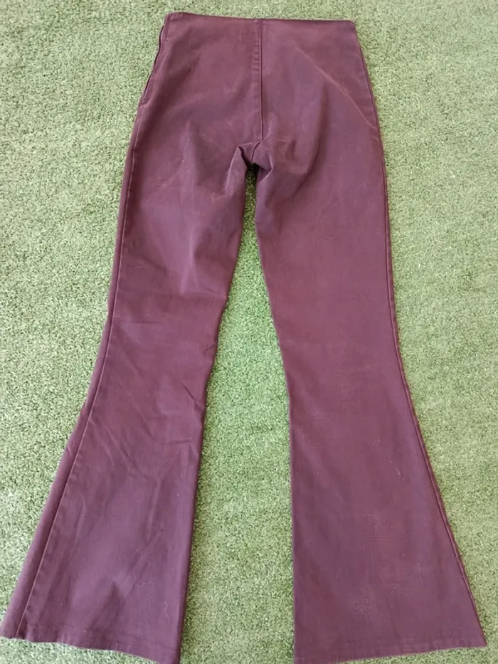 Pantalon flare vintage marron One Day London taille S - photo numéro 11