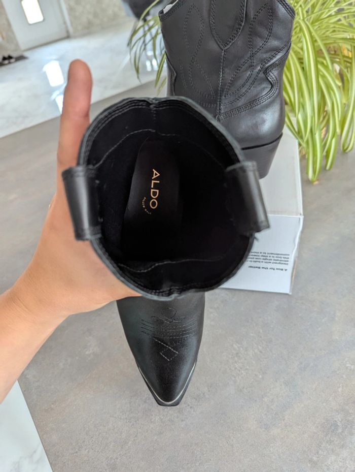 Santiags noires Aldo – Taille 37 – Neuves avec étiquette - photo numéro 4
