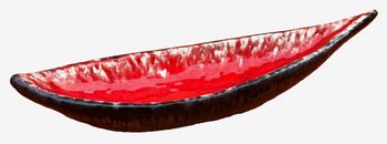 Années 1960 Grande coupe à fruits / Centre de table  "Pirogue"   