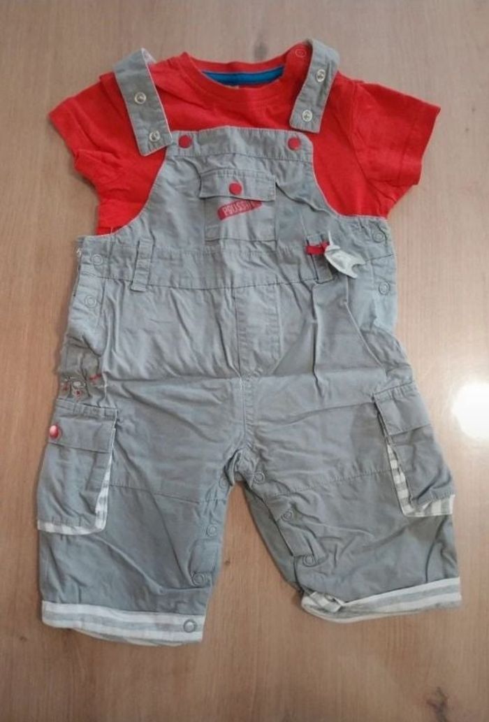 Ensemble salopette et Tee-shirt 6 mois
