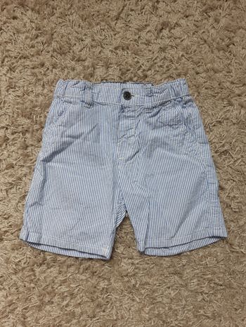 Short léger à rayures H&M 12-18 mois  TBE