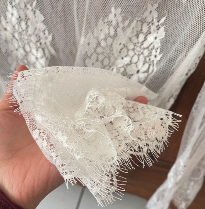 Blouse en dentelle blanc - photo numéro 7