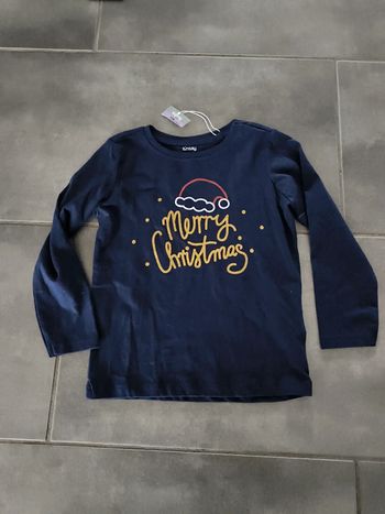 T shirt merry christmas noël taille 4ans neuf