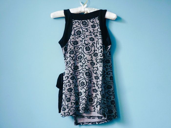 Debardeur Femme Mim S 36 decolleté cache coeur noir gris TBE - photo numéro 3