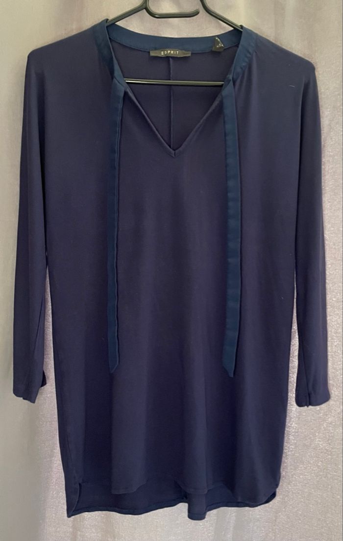 Haut bleu marine »Esprit »manches 2/3