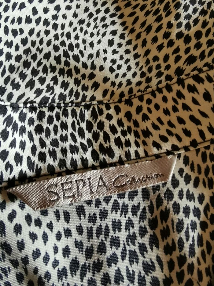 Blouse col V Sépia Collection T38 - photo numéro 6