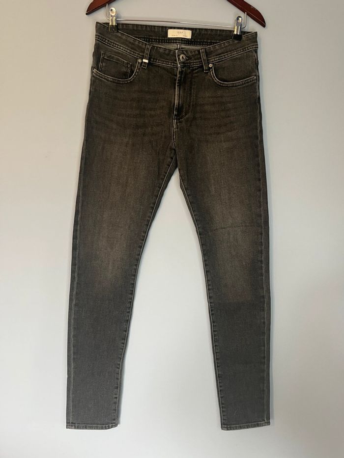 Jean skinny gris IKKS Men – taille 28 – avec poches et anneaux ceinture - photo numéro 7