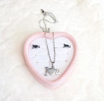 Parure collier + boucles d'oreilles en acier inoxydable hypoallergénique 