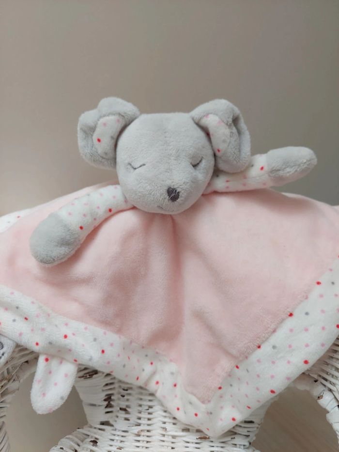 Obaibi - doudou plat carre souris - photo numéro 2