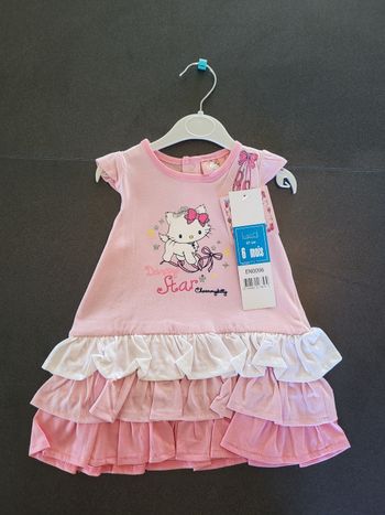 Robe hello Kitty rose  6 mois