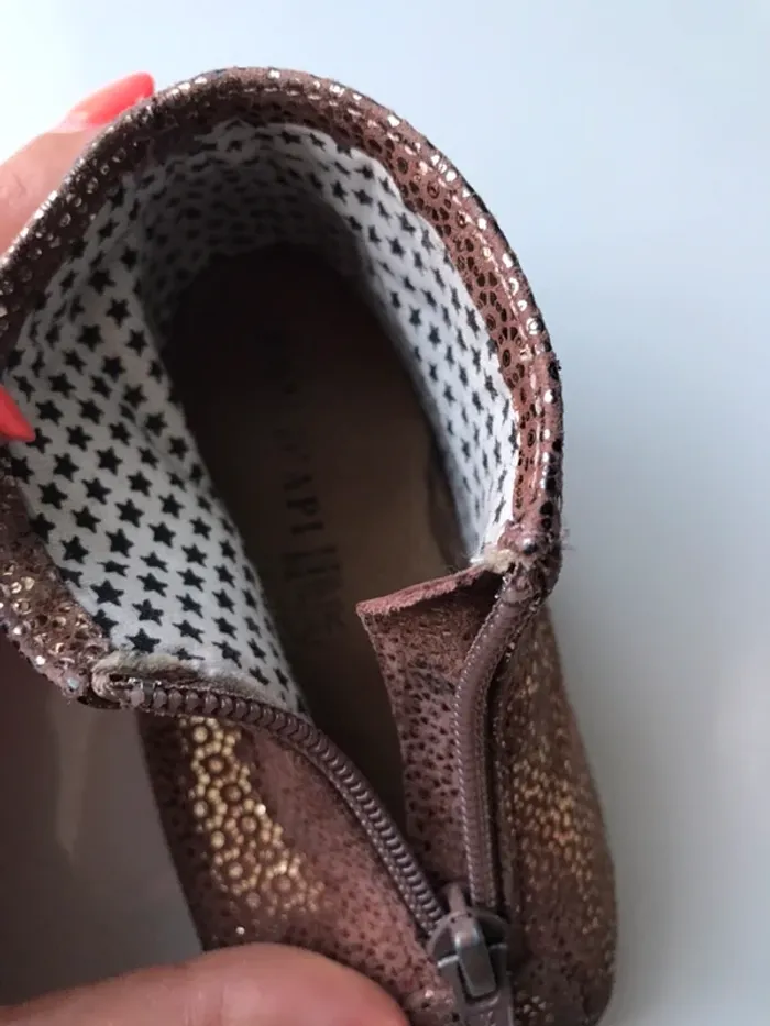 Chaussons pom d Api rose lurex - photo numéro 4