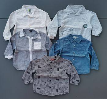 Lot de 5 chemises ML 12 mois garçon orchestra, Kiabi DPAM