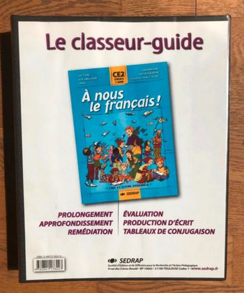 A nous le français CE2 - Classeur Ressources - SEDRAP