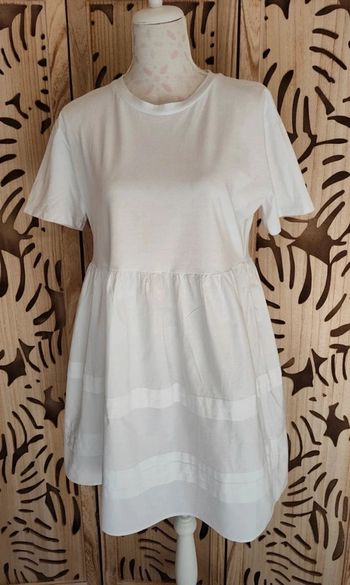 Robe blanche en coton Taille L Zara