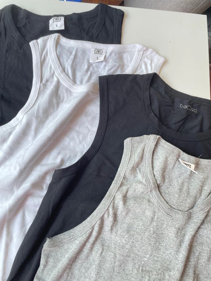4 débardeurs homme taille L oro et Hom - photo numéro 2