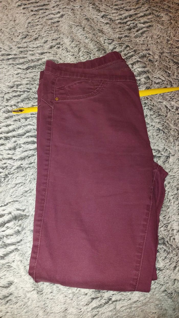 Pantalon prune 46 camaieu - photo numéro 3