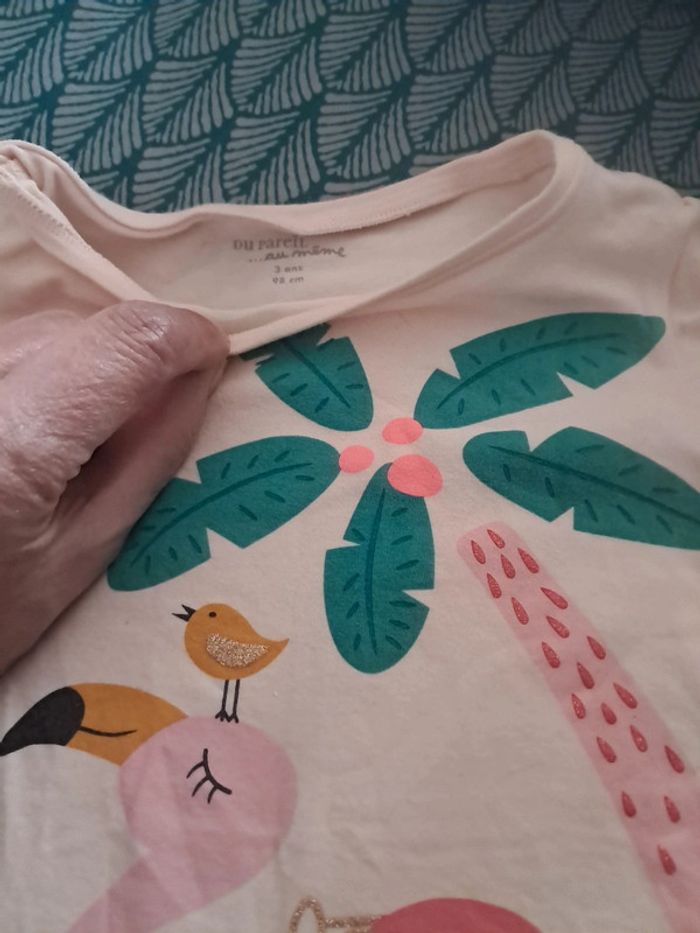 T-shirt 3 ans du pareil au même - photo numéro 3