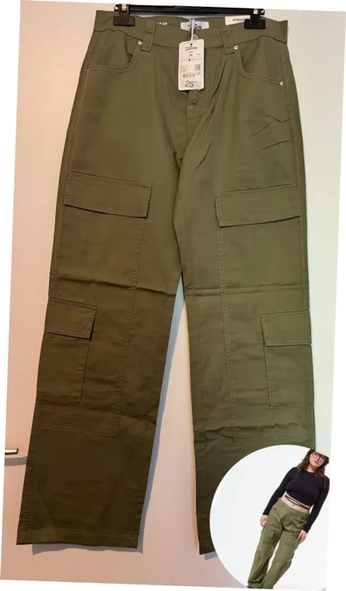 Pantalon cargo kaki