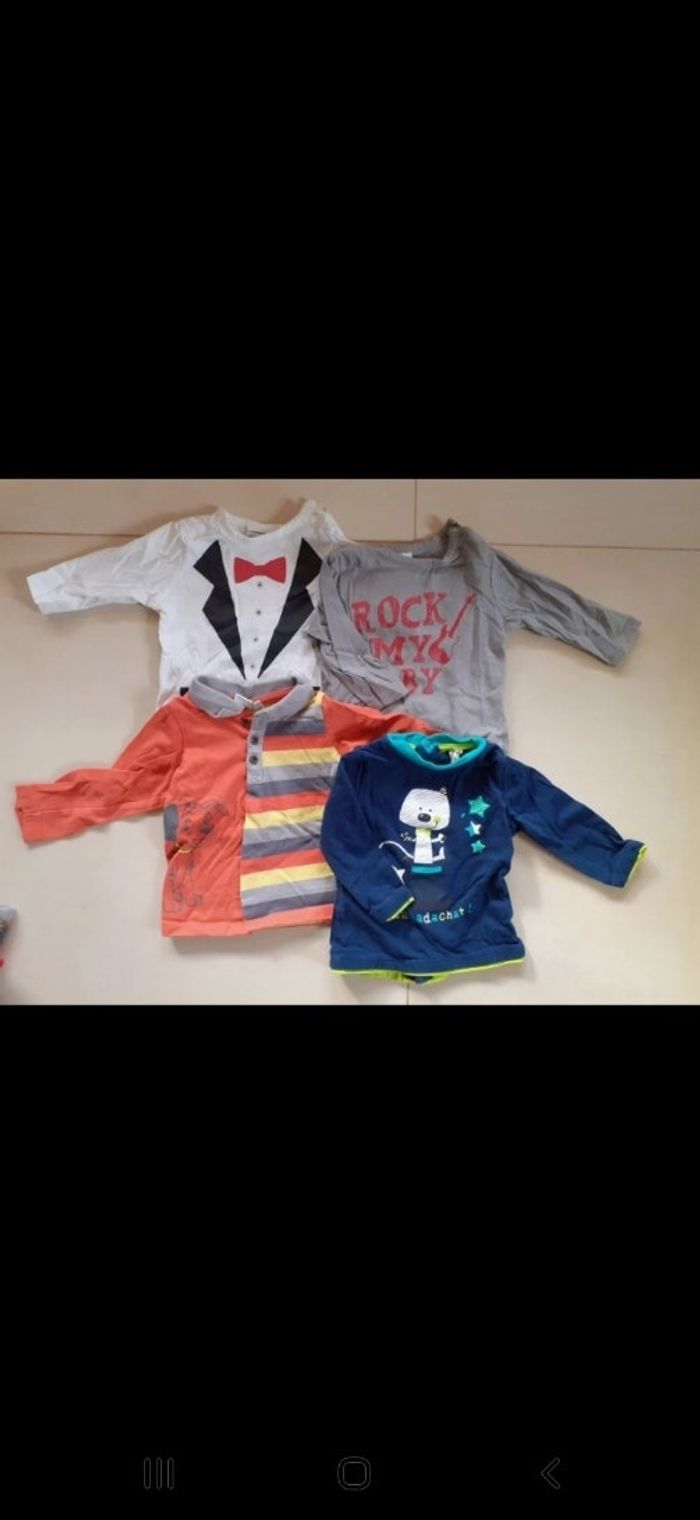 Lot 4 tee-shirts manches longues