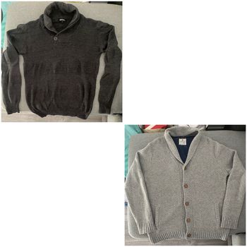 Lot d’un pull et d’un gilet en laine homme  taille L 