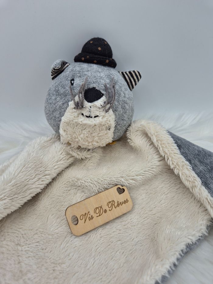 Doudou plat Triangle Chat Fernand Les Moustaches Moulin Roty - photo numéro 2