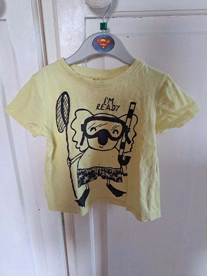 Tee-shirt jaune koala 24mois lefties 86cm - photo numéro 2