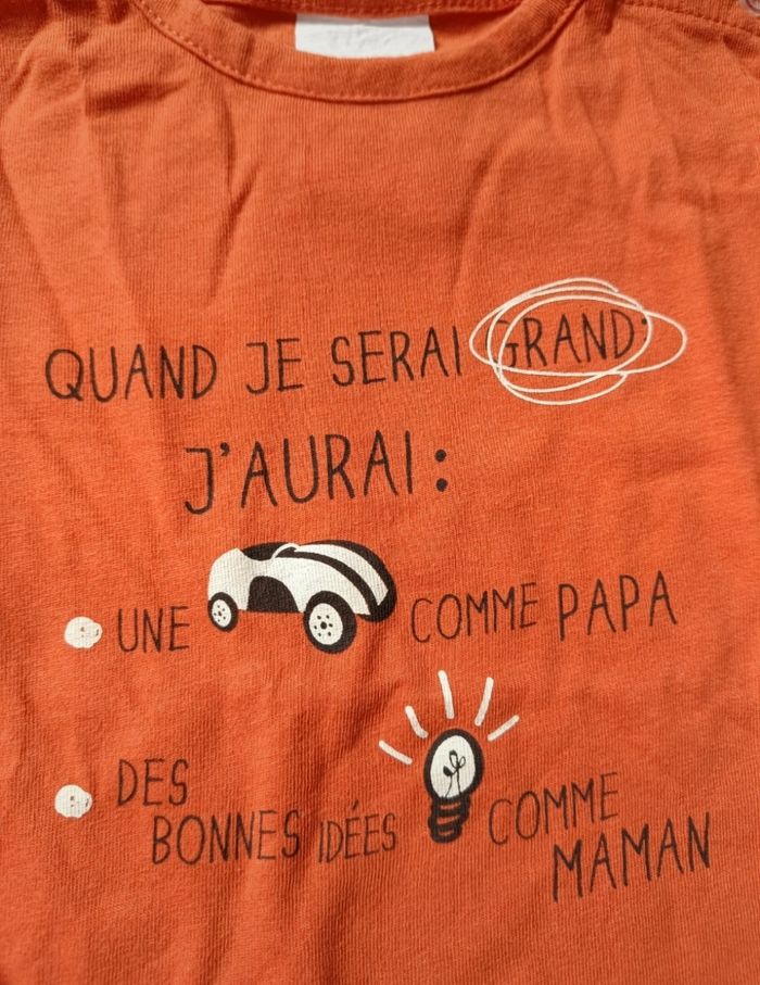 T-shirt ML orange - photo numéro 3