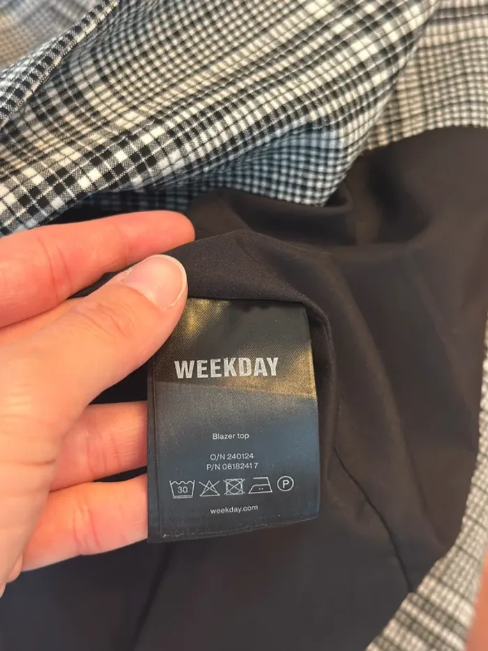 Veste blazer oversize à carreaux Weekday – Taille 36 - photo numéro 11