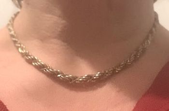 Collier chaîne corde torsadée ras-du-cou