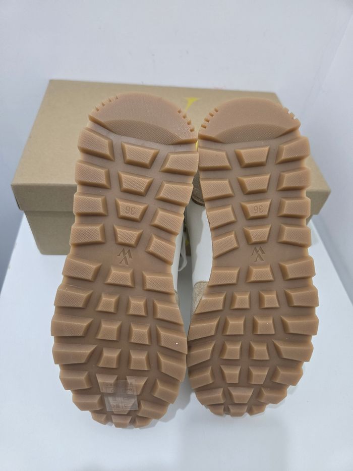 Basket Vanessa WU taille 36 neuves authentiques modele paola blanc beige doré - photo numéro 6