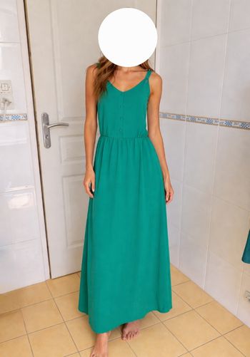 Jolie robe longue verte femme la redoute taille S/36