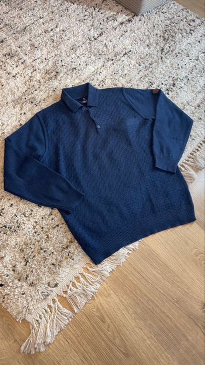 Polo bleu marine S - 50% laine - Excellent état - photo numéro 3
