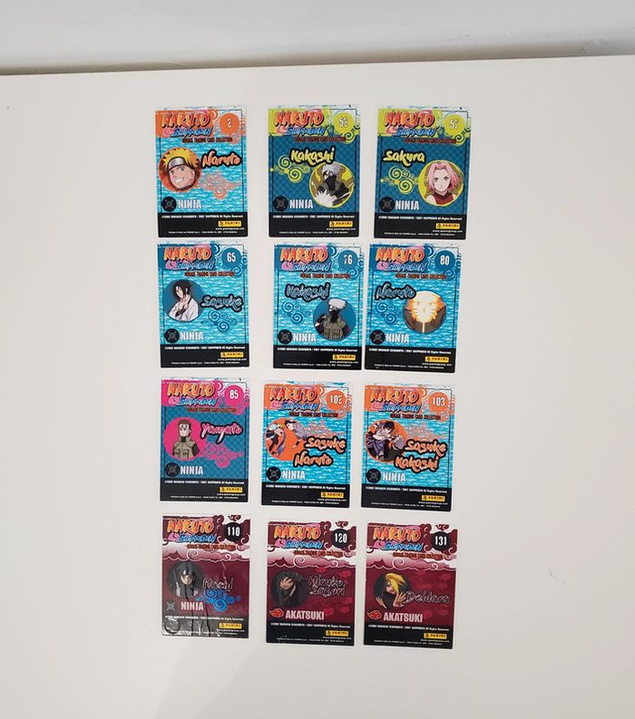 Naruto Shippuden Lot de 12 Cartes Hokage Trading Card Collection Panini - photo numéro 2
