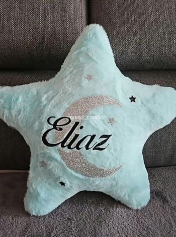 Coussin étoile bleu