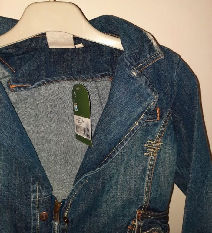Veste jeans roxy taille 8 ans neuve - photo numéro 5