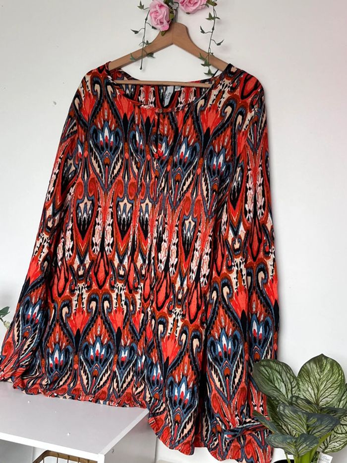 Blouse manches longues popeline imprimée - photo numéro 2