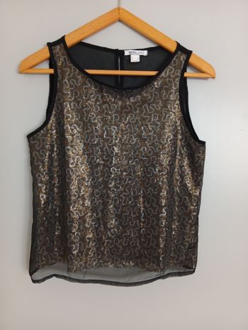 Débardeur noir doré t36