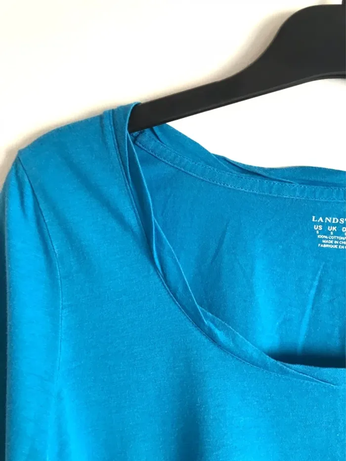 T-shirt manches courtes bleu Lands’end taille S - photo numéro 3