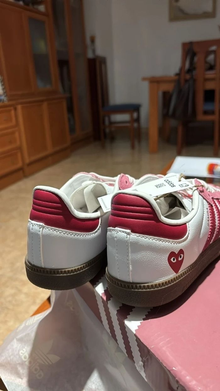 Adidas Samba X Comme Des Garçons Rose Taille 39 - photo numéro 6