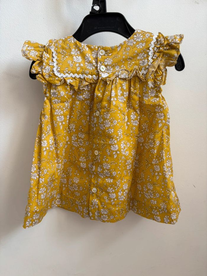 Robe été jaune fleurie Jacadi 3 mois - photo numéro 3