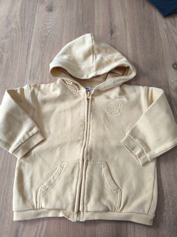 Sweat zippé Gémo 3 ans jaune clair