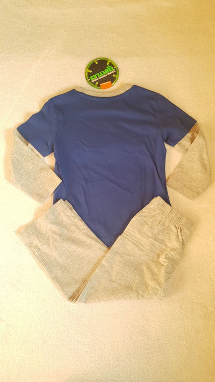 pyjama garçon tortues ninja gris et bleu - photo numéro 3