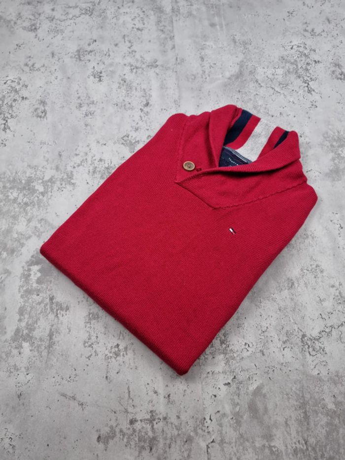 Pull col châle Tommy Hilfiger rouge XS Hommes