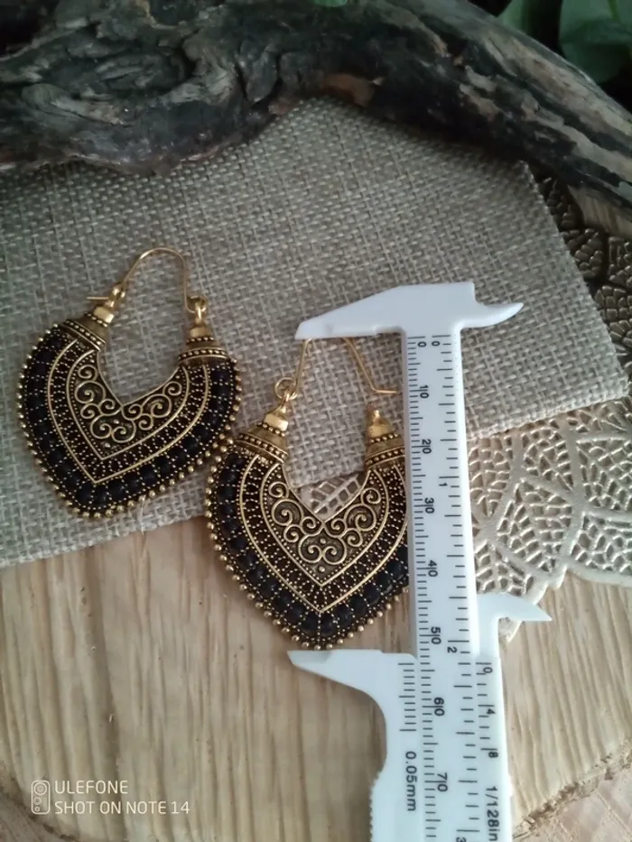 Boucles d'oreilles bohèmes orientales - photo numéro 2