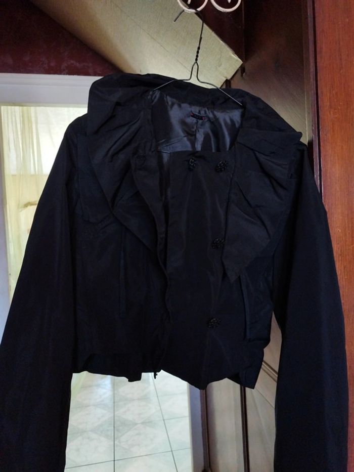Veste bombers noire col rond vintage M/38 y2k - photo numéro 14