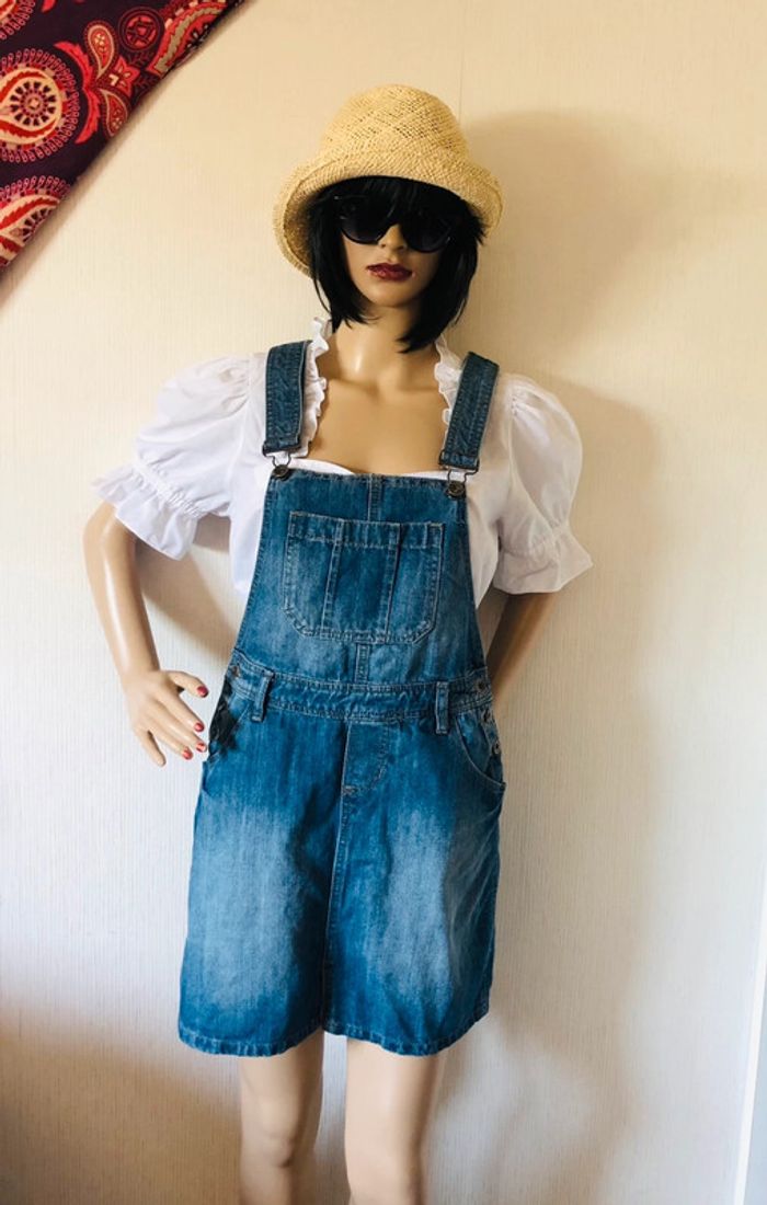 🌿Robe salopette en jean Y2K 💙denim dress overalls🌿 - photo numéro 5