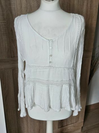Blouse manches longues blanche taille 40
