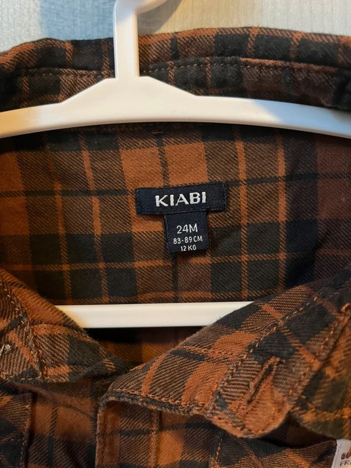 Chemise à carreaux marron et noir - photo numéro 3