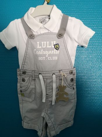 ensemble salopette Lulu Castagnette 6 mois