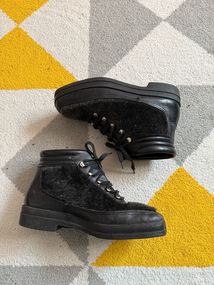 Bottes de neige en cuir vintage Taille 40